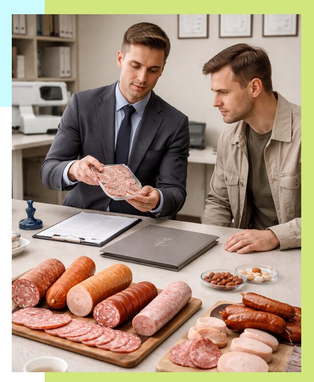 Сертификация колбасных изделий в Угличе от 7815 р. | Алешин-Глч